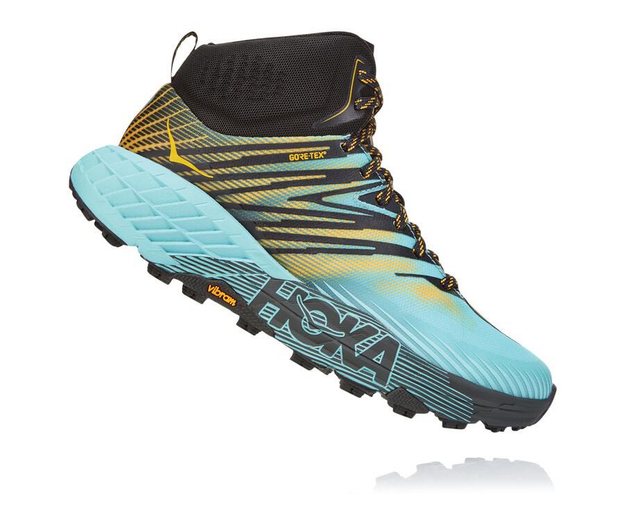 Chaussure Trail Hoka One One Speedgoat Mid Gore-Tex 2 Femme - Bleu - JOU-859637